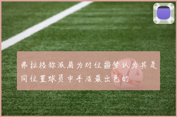 弗拉格称浓眉为对位噩梦认为其是同位置球员中手活最出色的
