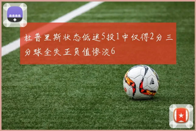杜普里斯状态低迷5投1中仅得2分三分球全失正负值惨淡6